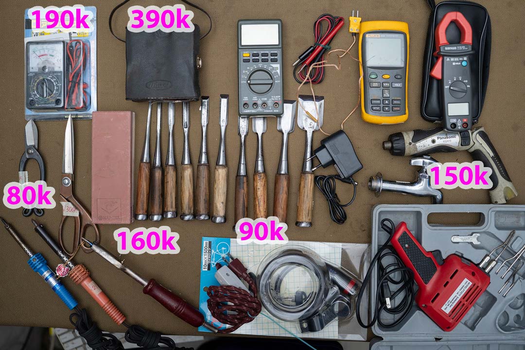 Mỏ hàn xung Nhật, đục gỗ Nhật bãi, đồng hồ v